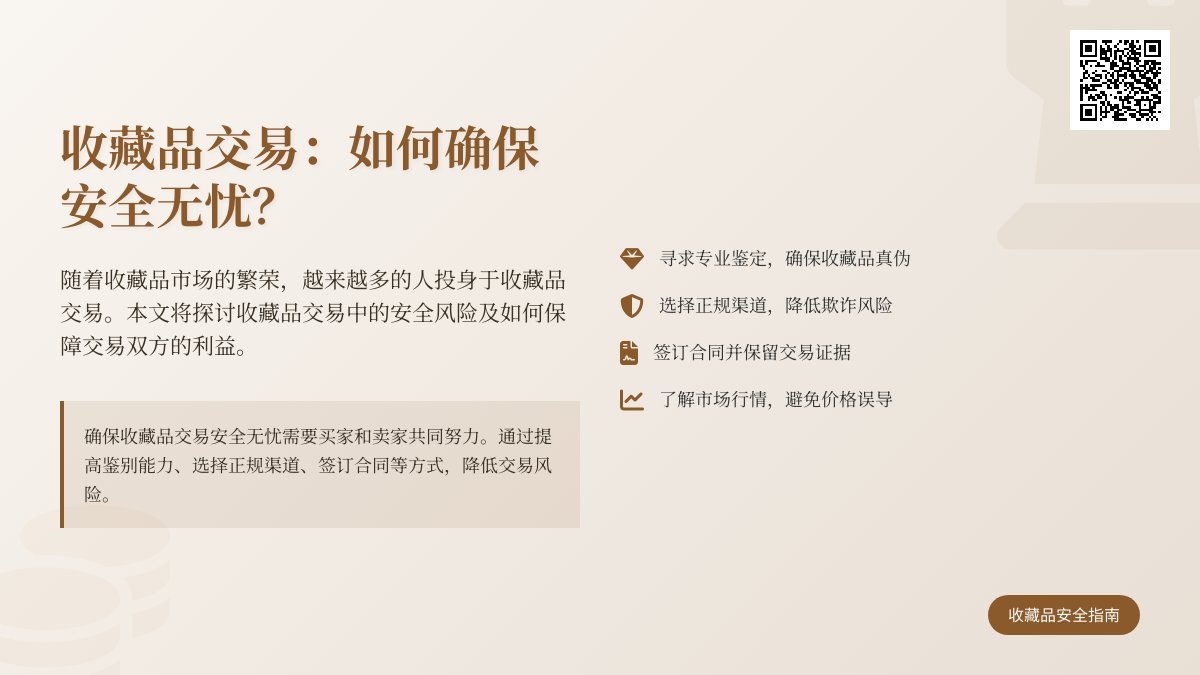 收藏品交易,如何确保安全无忧? 收藏品交易,如何确保安全无忧?