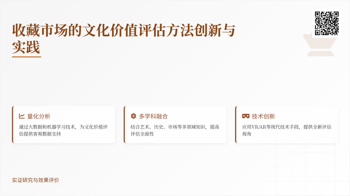 收藏市场的文化价值评估方法的创新实践与应用效果评价的实证研究与方法改进 收藏市场的文化价值评估方法的创新实践与应用效果评价的实证研究与方法改进