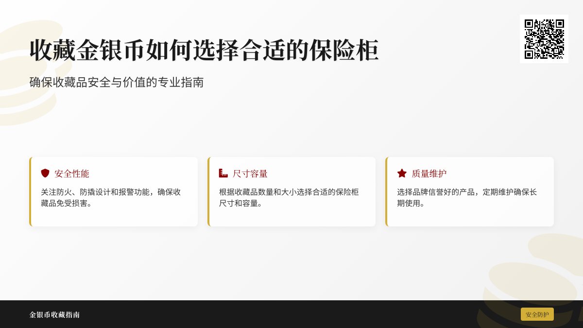 收藏金银币如何选择合适的保险柜