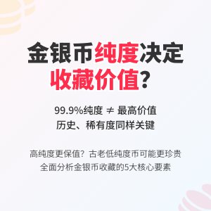 不同纯度金银币收藏价值有何差异