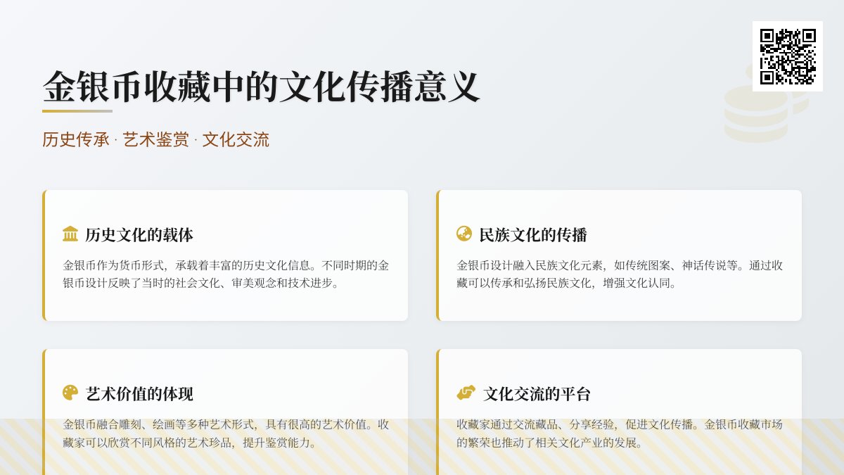 金银币收藏中的文化传播意义何在 金银币收藏中的文化传播意义何在