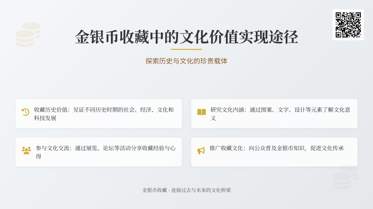 金银币收藏中的文化价值实现途径 金银币收藏中的文化价值实现途径