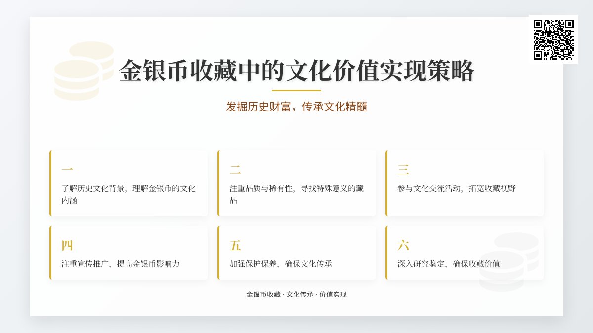金银币收藏中的文化价值实现策略 金银币收藏中的文化价值实现策略