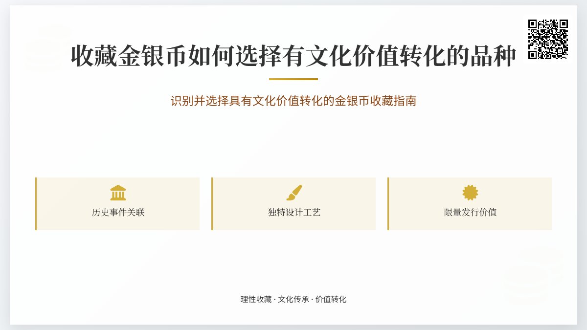 收藏金银币如何选择有文化价值转化的品种 收藏金银币如何选择有文化价值转化的品种