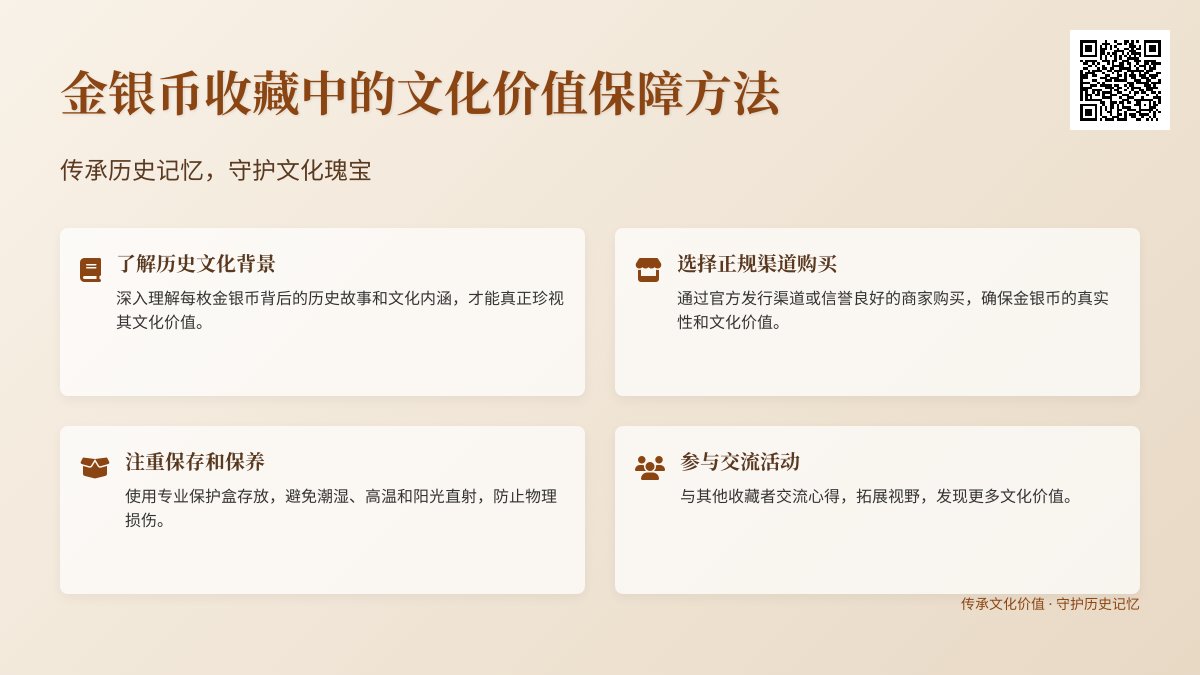 金银币收藏中的文化价值保障方法