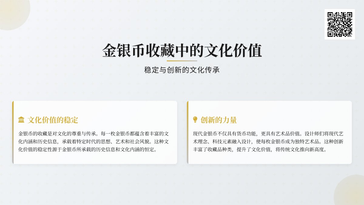 金银币收藏中的文化价值稳定创新