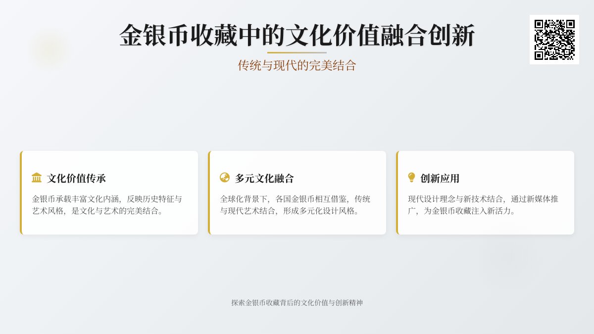 金银币收藏中的文化价值融合创新 金银币收藏中的文化价值融合创新