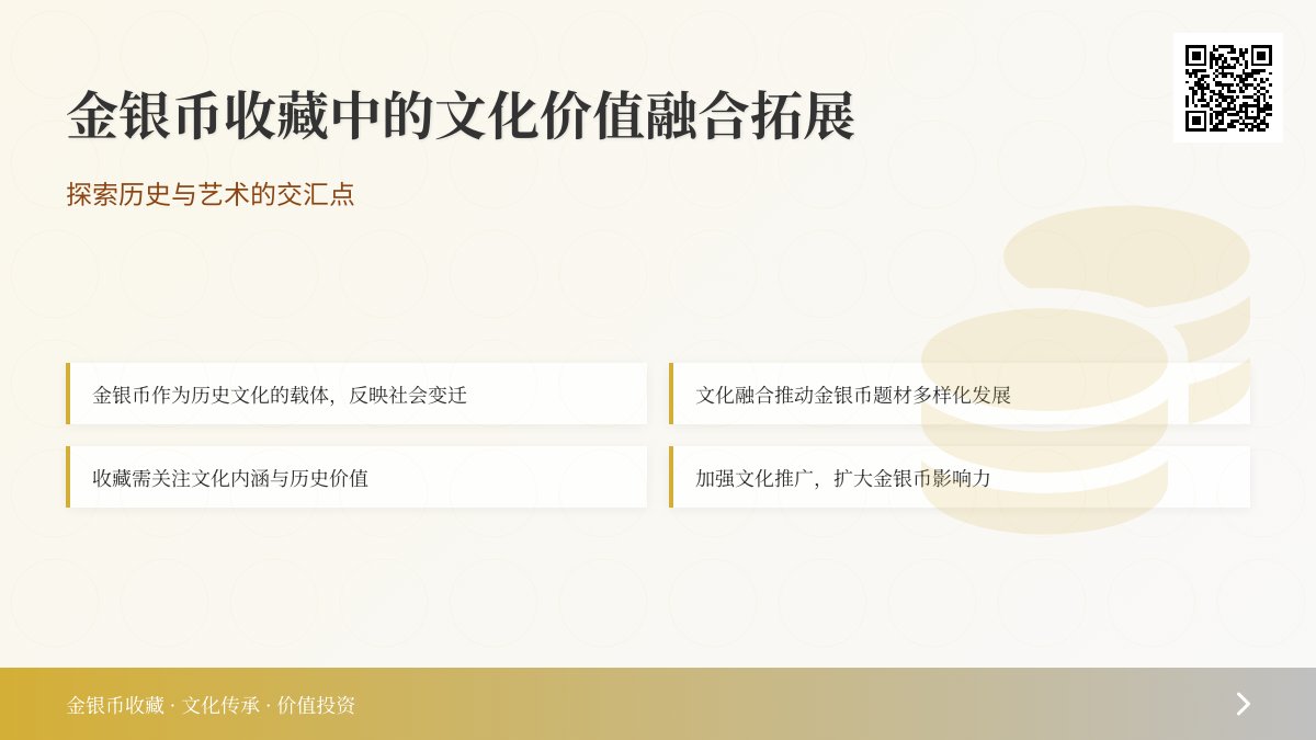金银币收藏中的文化价值融合拓展 金银币收藏中的文化价值融合拓展