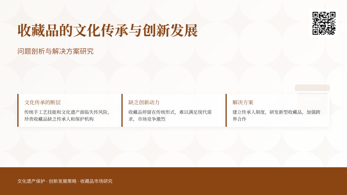 收藏品的文化传承与创新发展的问题剖析与解决方案研究