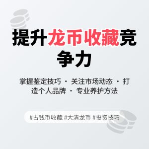 怎样在收藏大清龙币铜元中提升自己的收藏市场竞争力