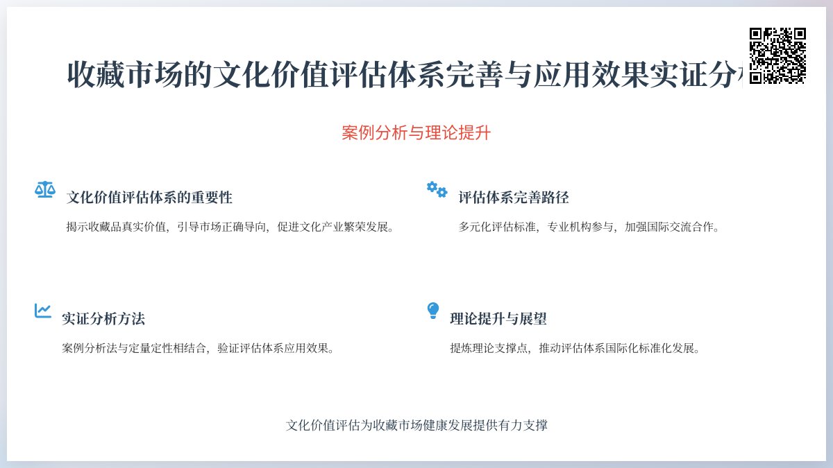 收藏市场的文化价值评估体系完善与应用效果实证分析方法与路径研究案例分析与理论提升