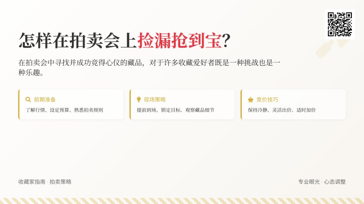 怎样在拍卖会上捡漏抢到宝? 怎样在拍卖会上捡漏抢到宝?