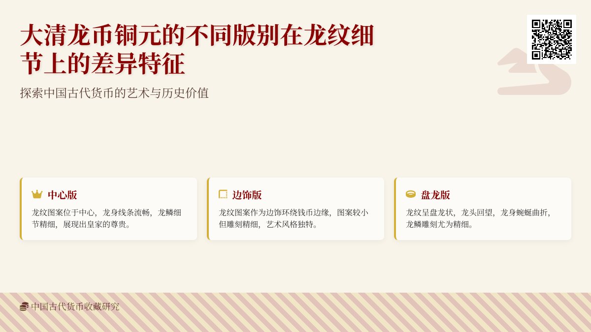 大清龙币铜元的不同版别在龙纹细节上有何差异特征