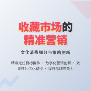 收藏市场的文化消费市场细分的精准定位与营销策略创新的效果评估与优化的方法与路径研究