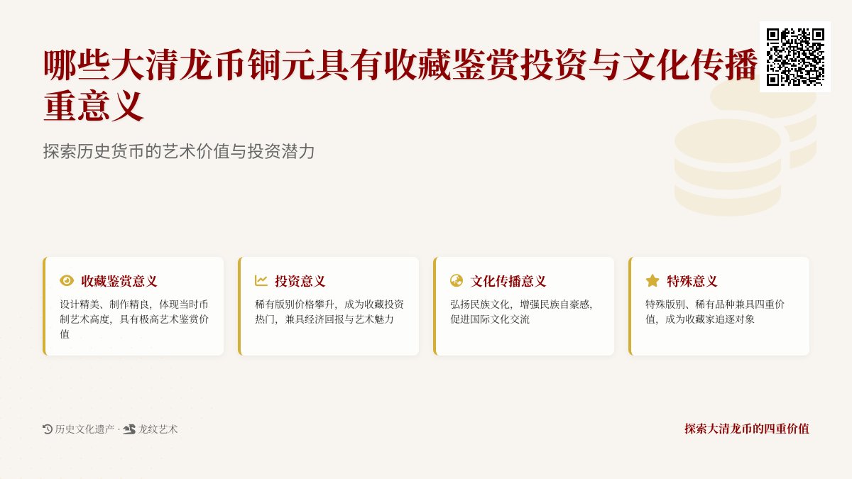 哪些大清龙币铜元具有收藏鉴赏投资与文化传播四重意义