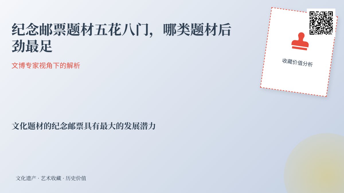 纪念邮票题材五花八门，哪类题材后劲最足