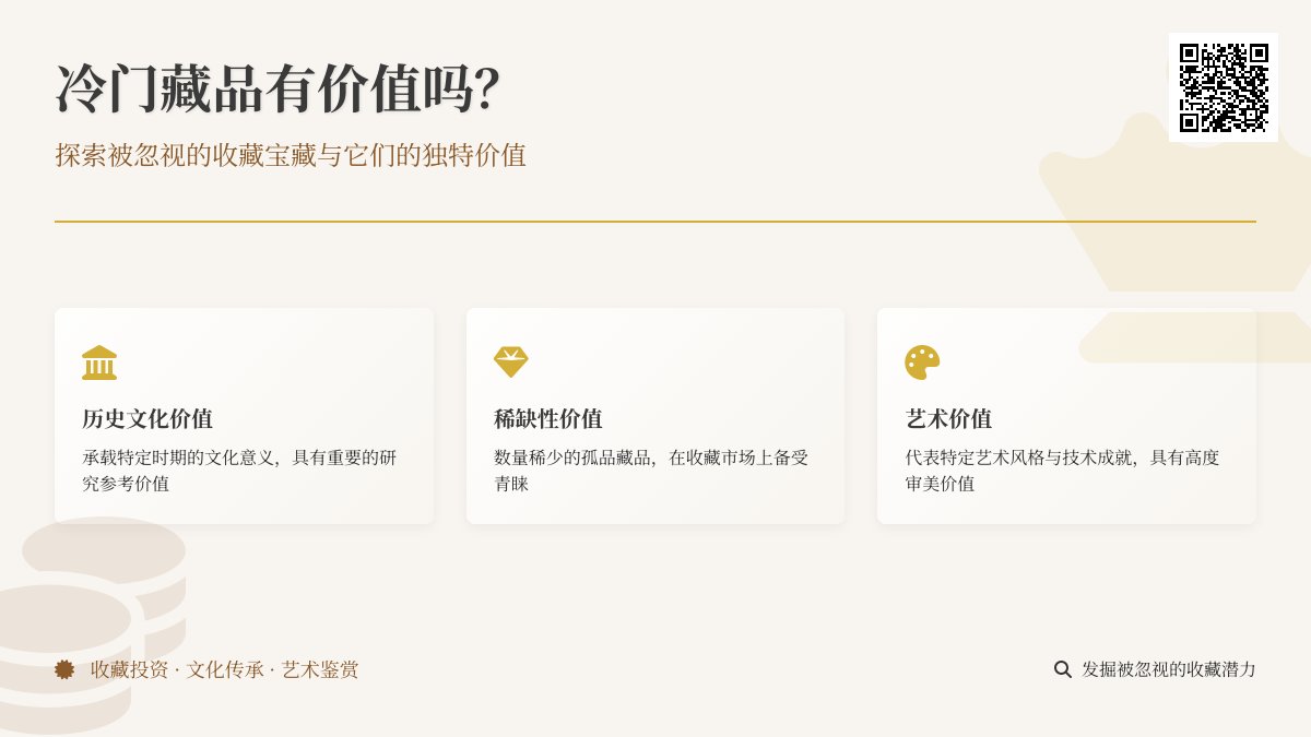 冷门藏品有价值不? 冷门藏品有价值不?
